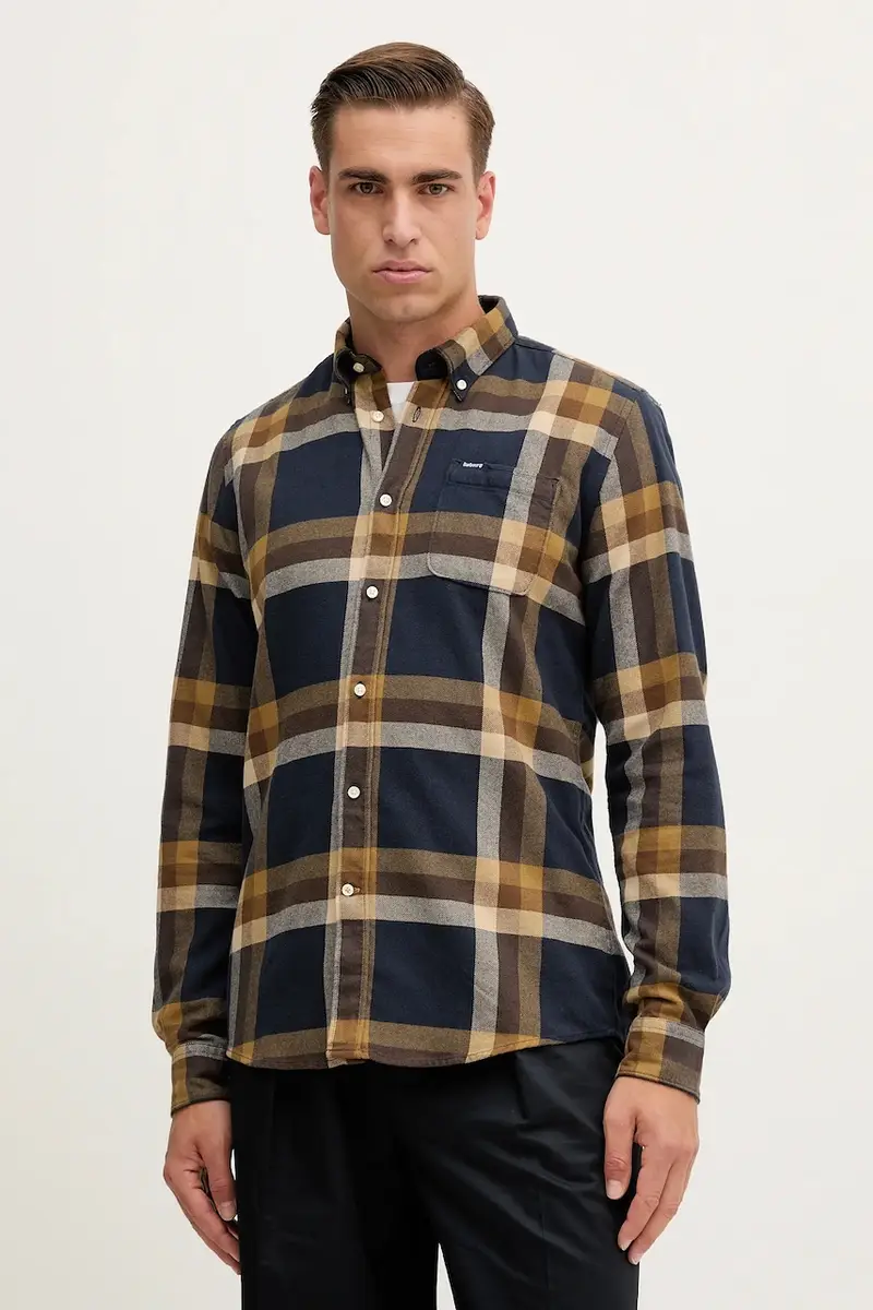 camicia in cotone FOLLEY uomo colore blu navy MSH5364