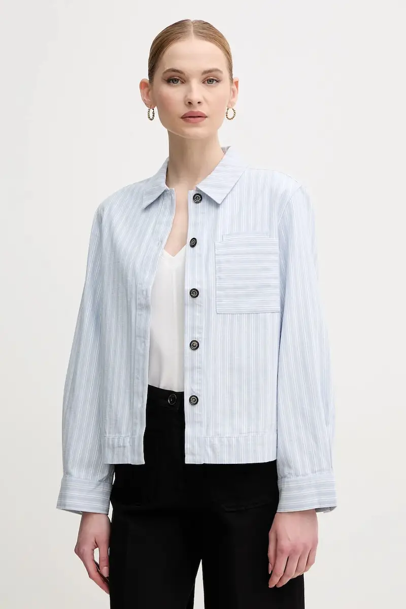 camicia in cotone June donna colore blu LOS0070BL23