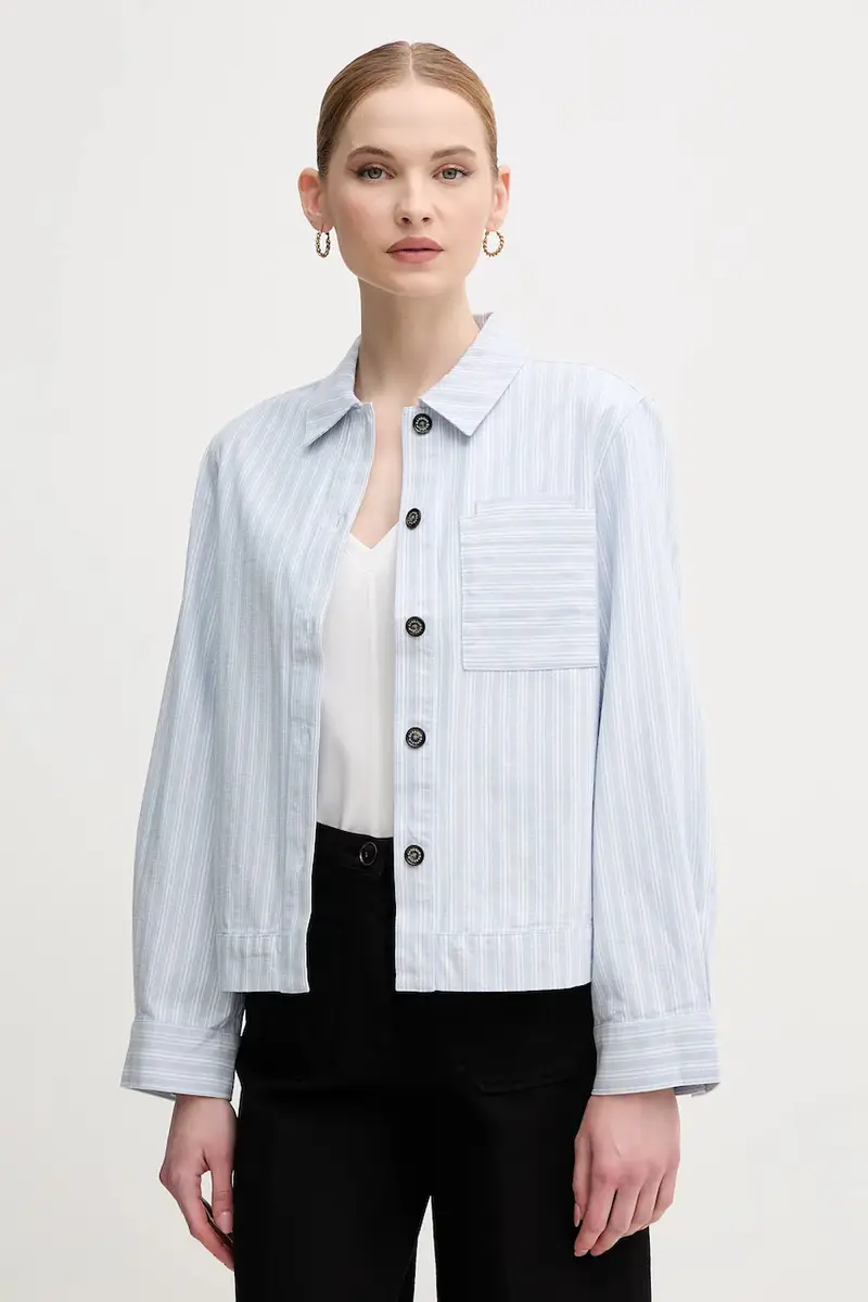 camicia in cotone June donna colore blu LOS0070BL23