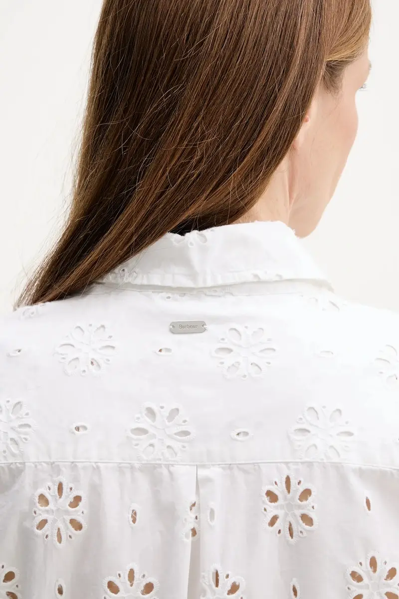 camicia in cotone MELISSA donna colore beige LSH1676 miniatura 5