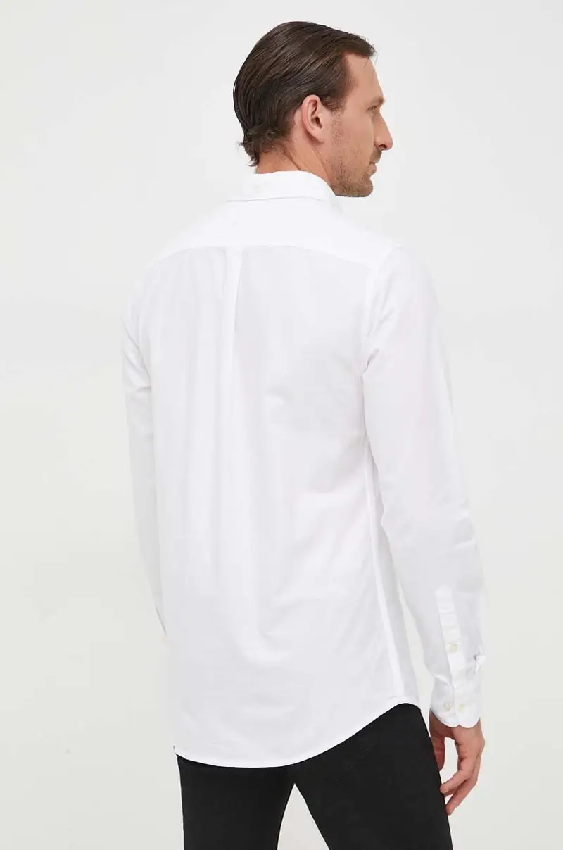 camicia in cotone Oxtown uomo Bianco miniatura 4