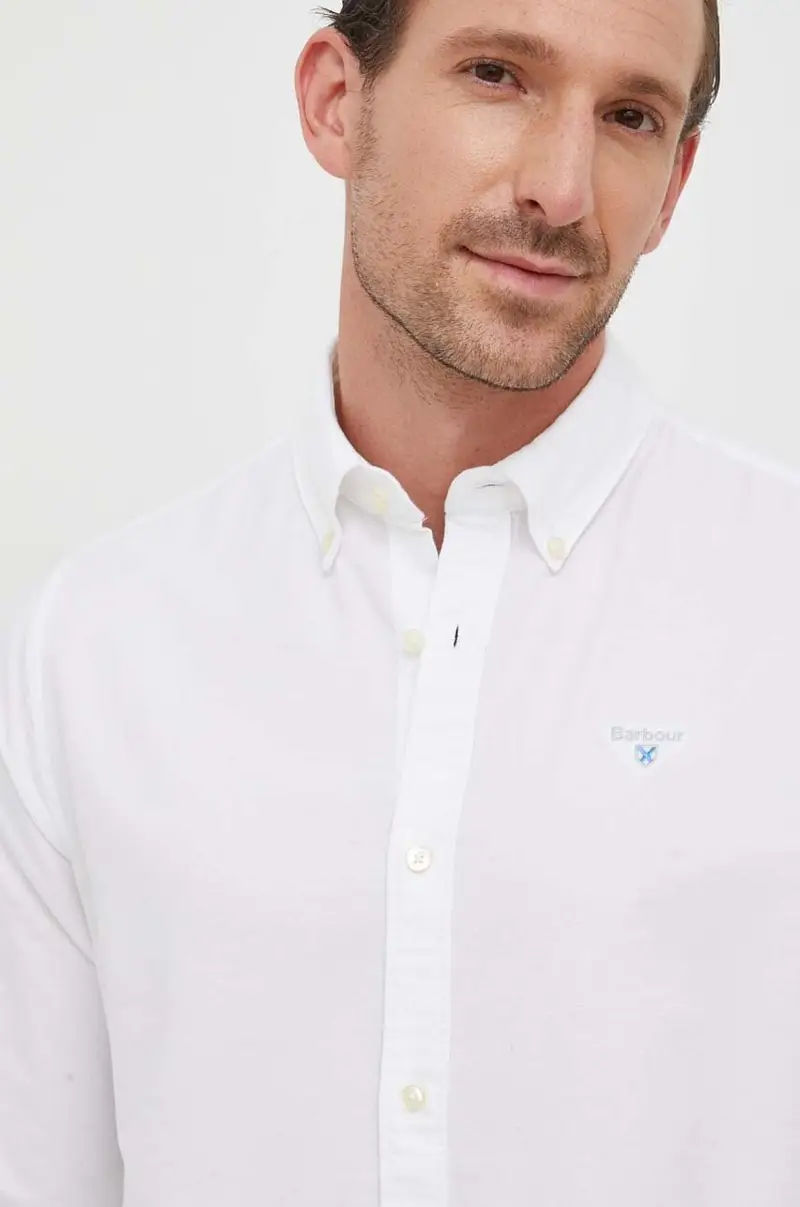 camicia in cotone Oxtown uomo Bianco miniatura 5