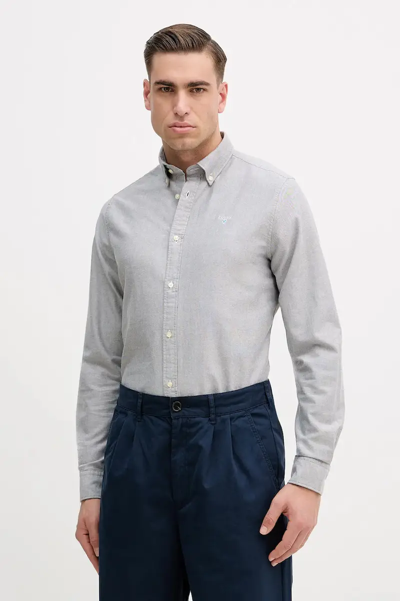 camicia in cotone Oxtown uomo colore blu navy Grigio