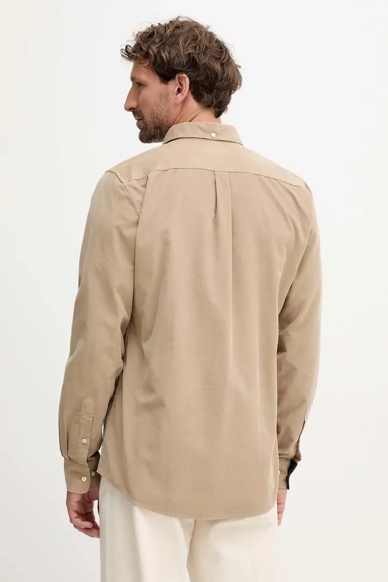 camicia in cotone RAMSEY uomo colore nero MSH5001 Beige miniatura 3