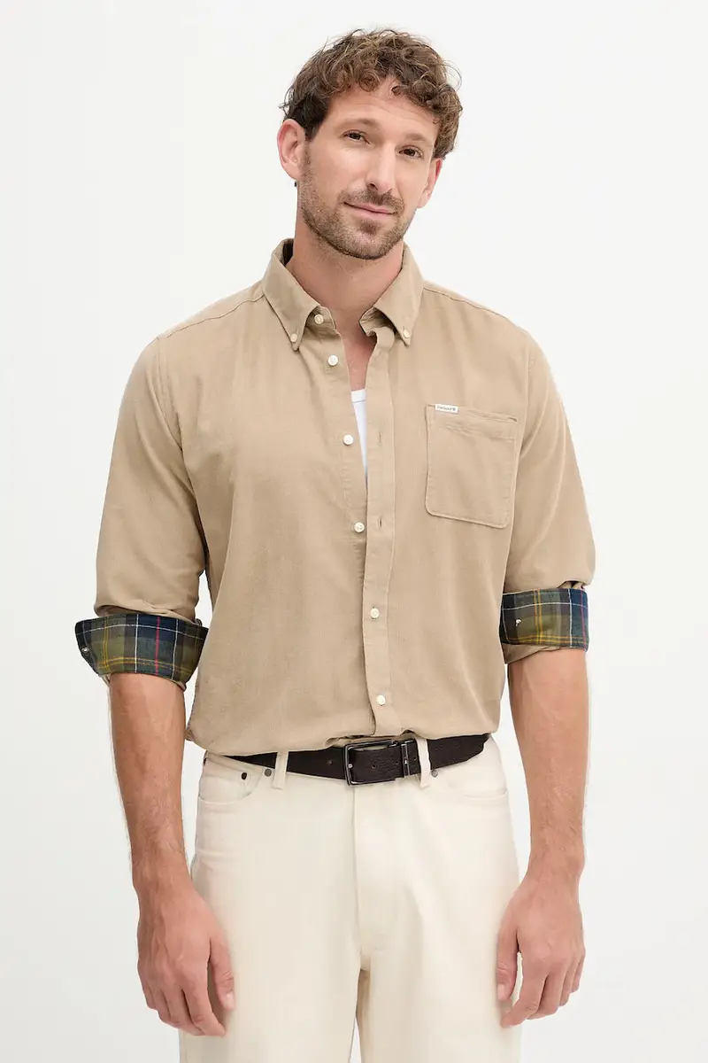 camicia in cotone RAMSEY uomo colore nero MSH5001 Beige