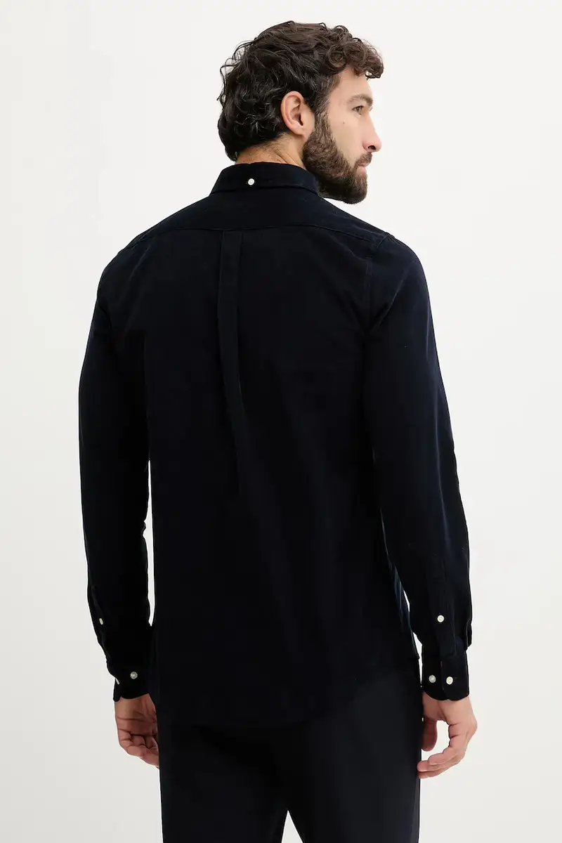 camicia in cotone RAMSEY uomo colore nero MSH5001 Blu navy miniatura 3