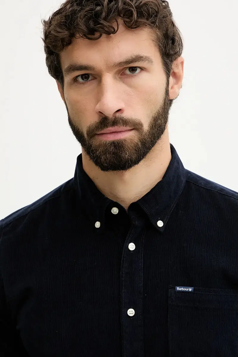 camicia in cotone RAMSEY uomo colore nero MSH5001 Blu navy miniatura 4