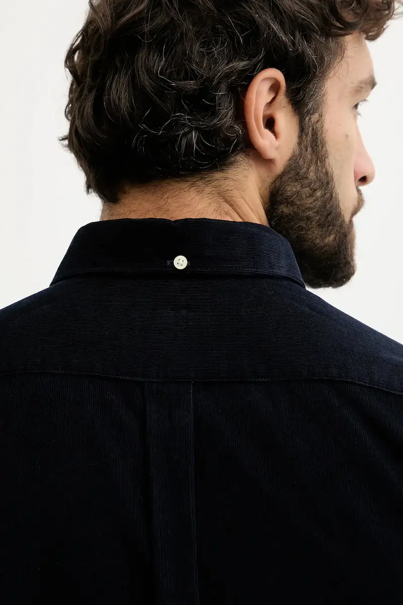 camicia in cotone RAMSEY uomo colore nero MSH5001 Blu navy miniatura 5