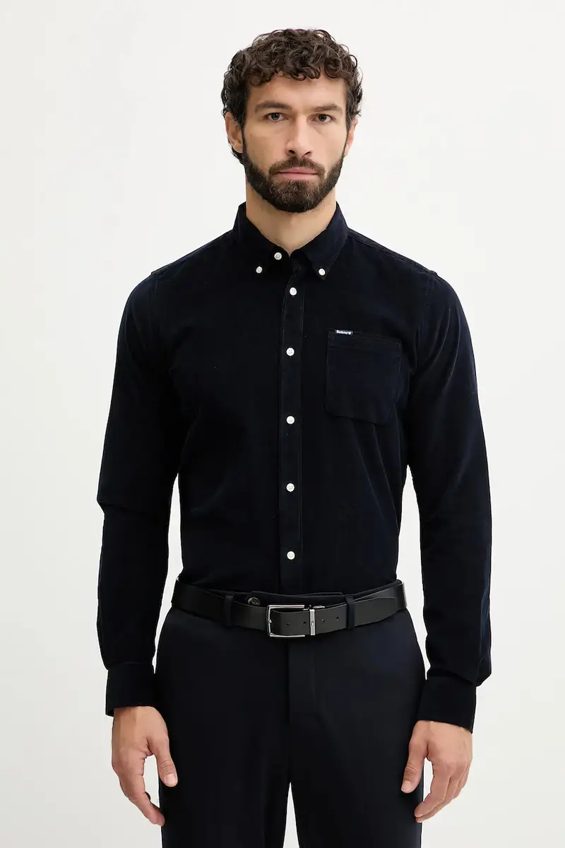 camicia in cotone RAMSEY uomo colore nero MSH5001 Blu navy