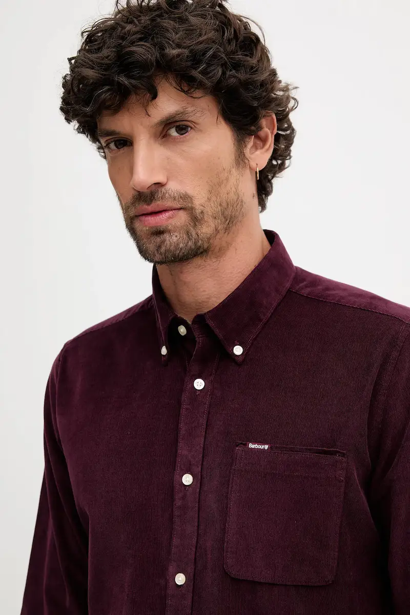 camicia in cotone RAMSEY uomo colore nero MSH5001 Granata miniatura 4