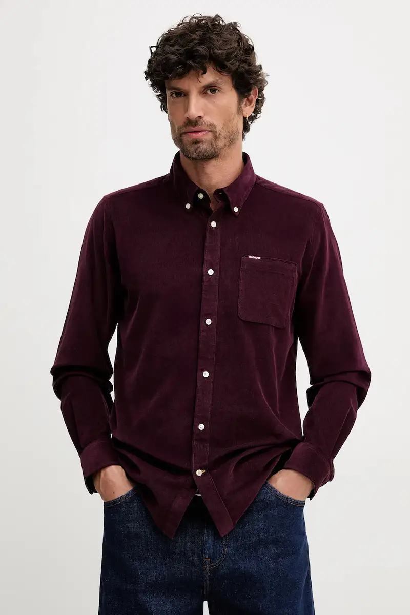 camicia in cotone RAMSEY uomo colore nero MSH5001 Granata