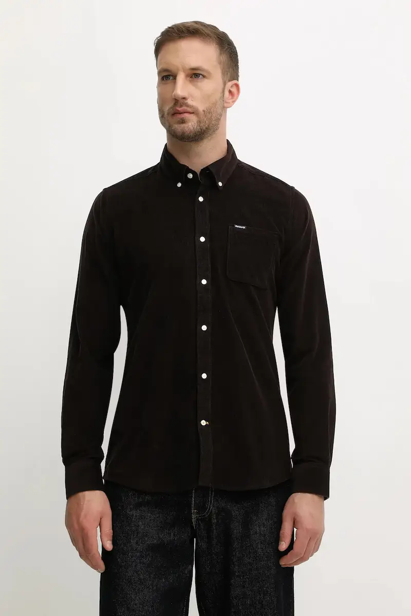 camicia in cotone RAMSEY uomo colore nero MSH5001 Marrone