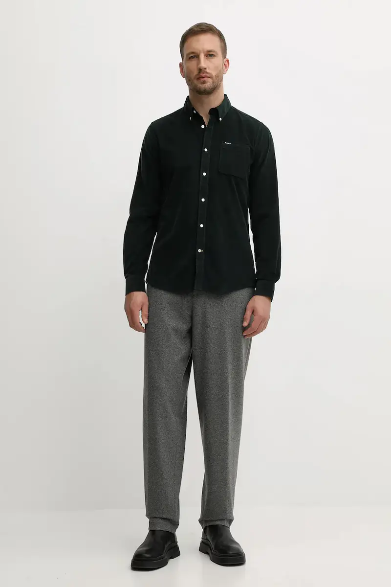 camicia in cotone RAMSEY uomo colore nero MSH5001 Verde miniatura 2