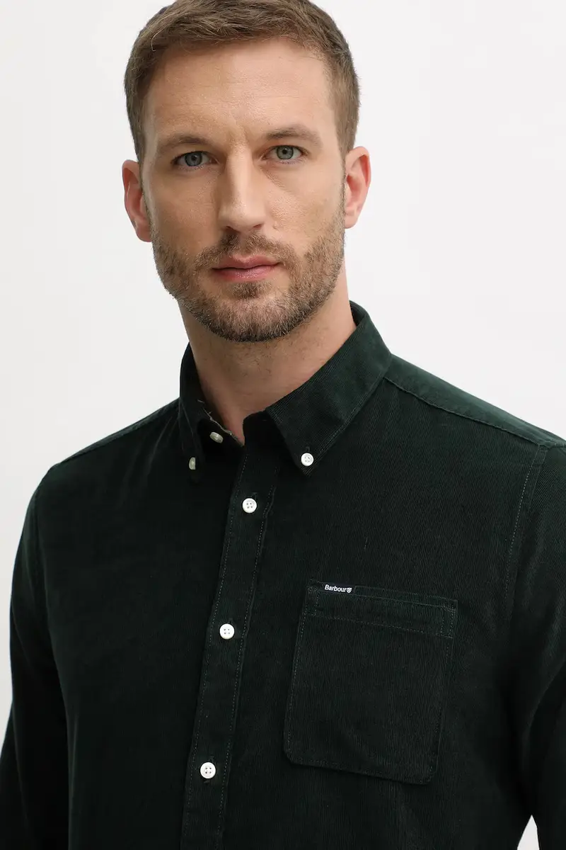 camicia in cotone RAMSEY uomo colore nero MSH5001 Verde miniatura 4