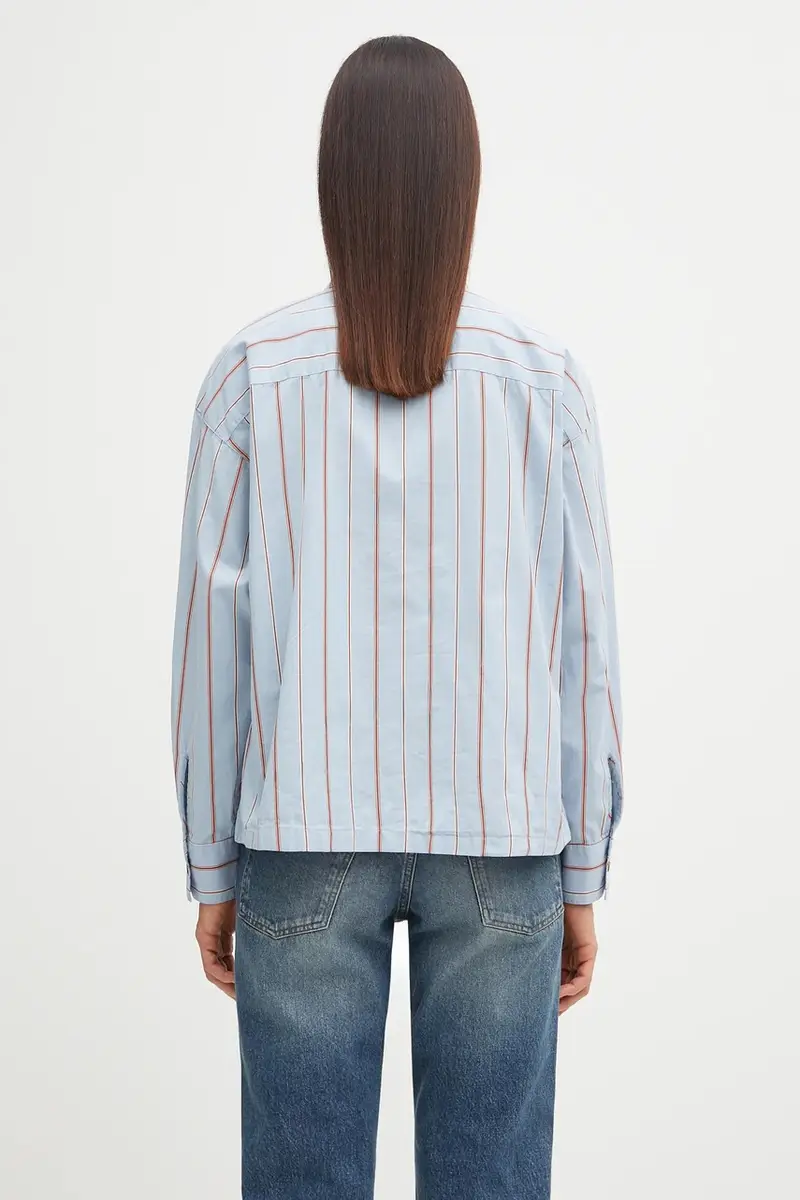 camicia in cotone SAFFRON donna colore blu LSH1698 miniatura 3