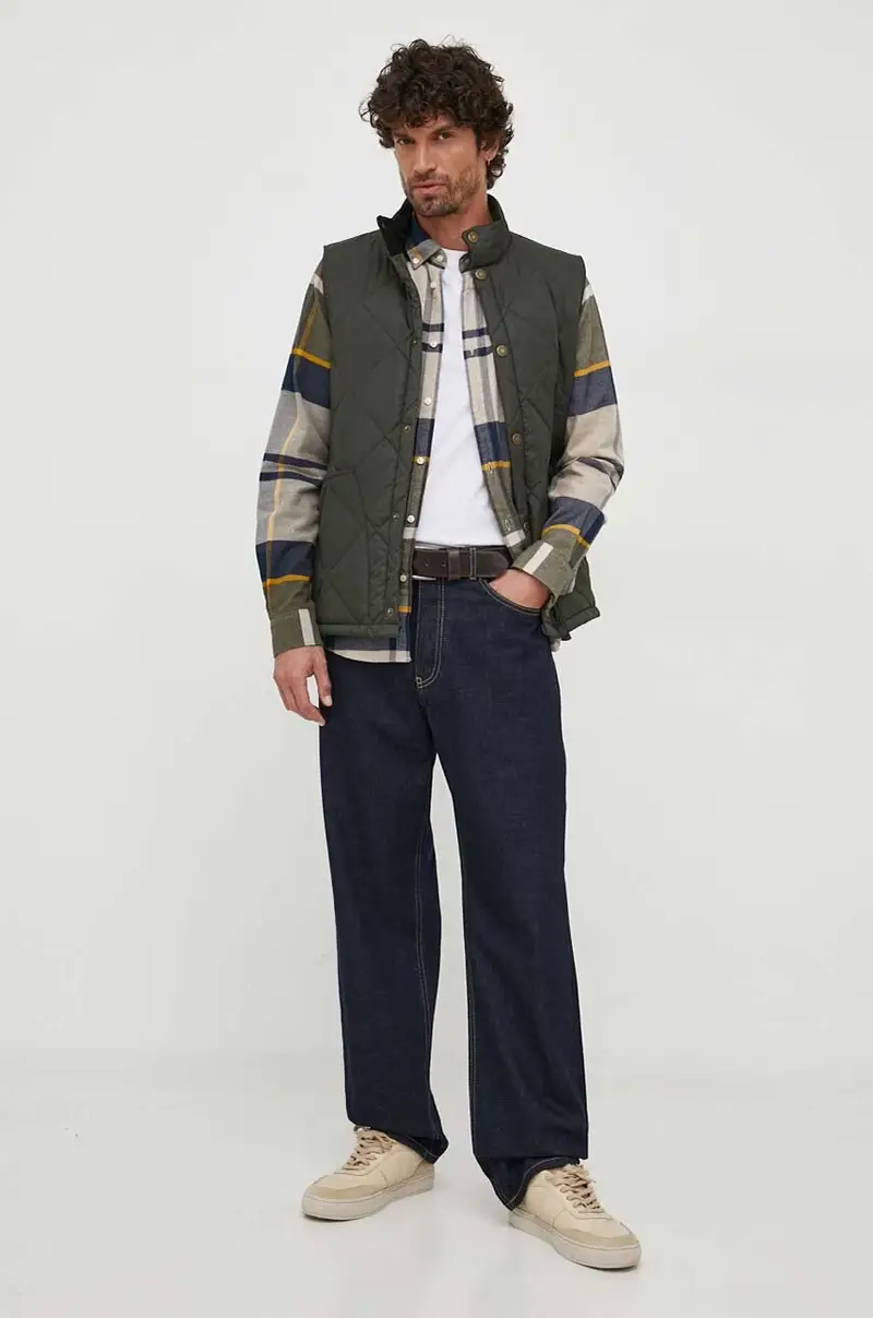 camicia in cotone uomo Beige miniatura 3