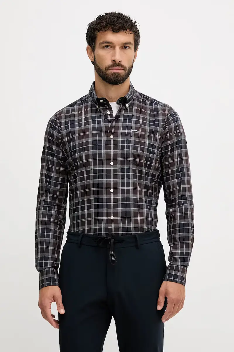 camicia in cotone uomo colore marrone