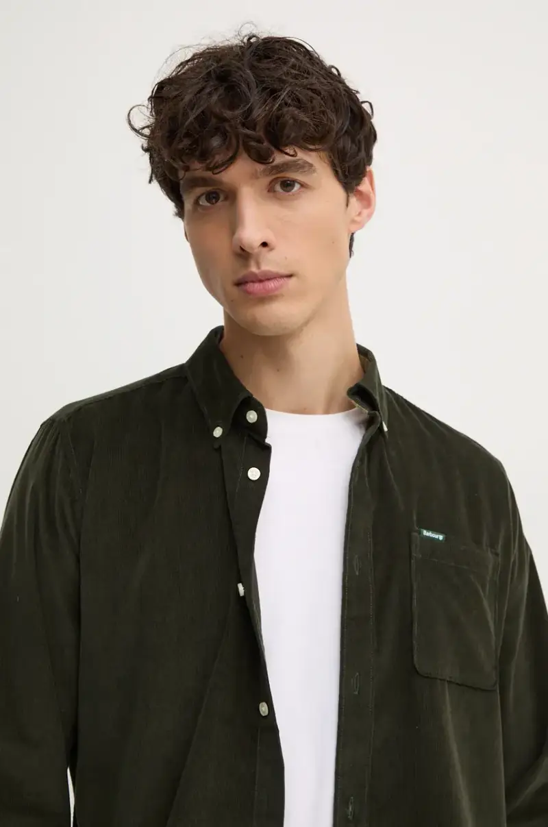 camicia in cotone uomo colore nero Verde