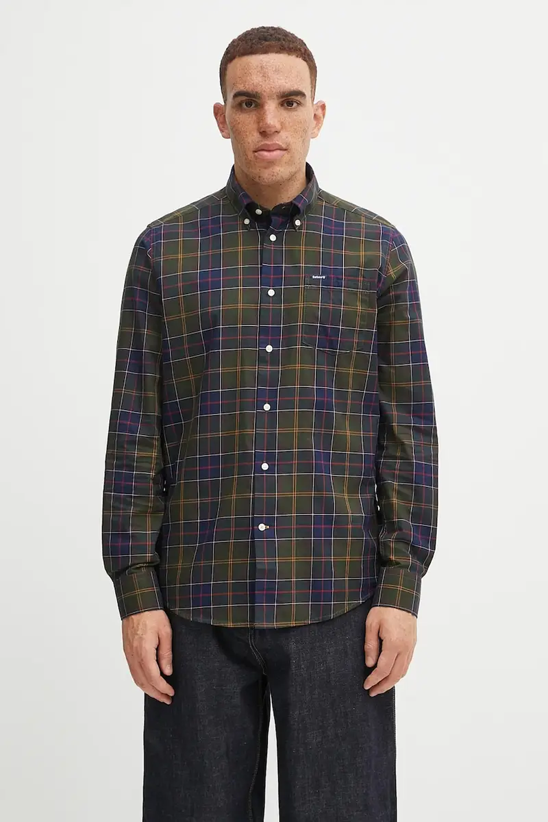 camicia in cotone uomo Multicolore