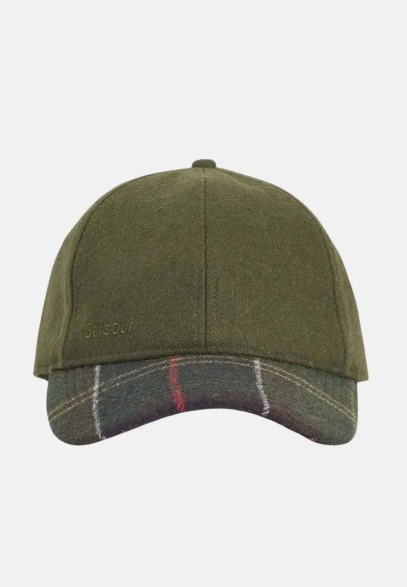 BARBOUR Cappello con visiera Roker verde per uomo e donna