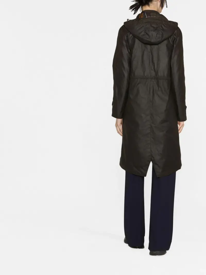 Cappotto lungo in cera Cannich Oliva miniatura 3