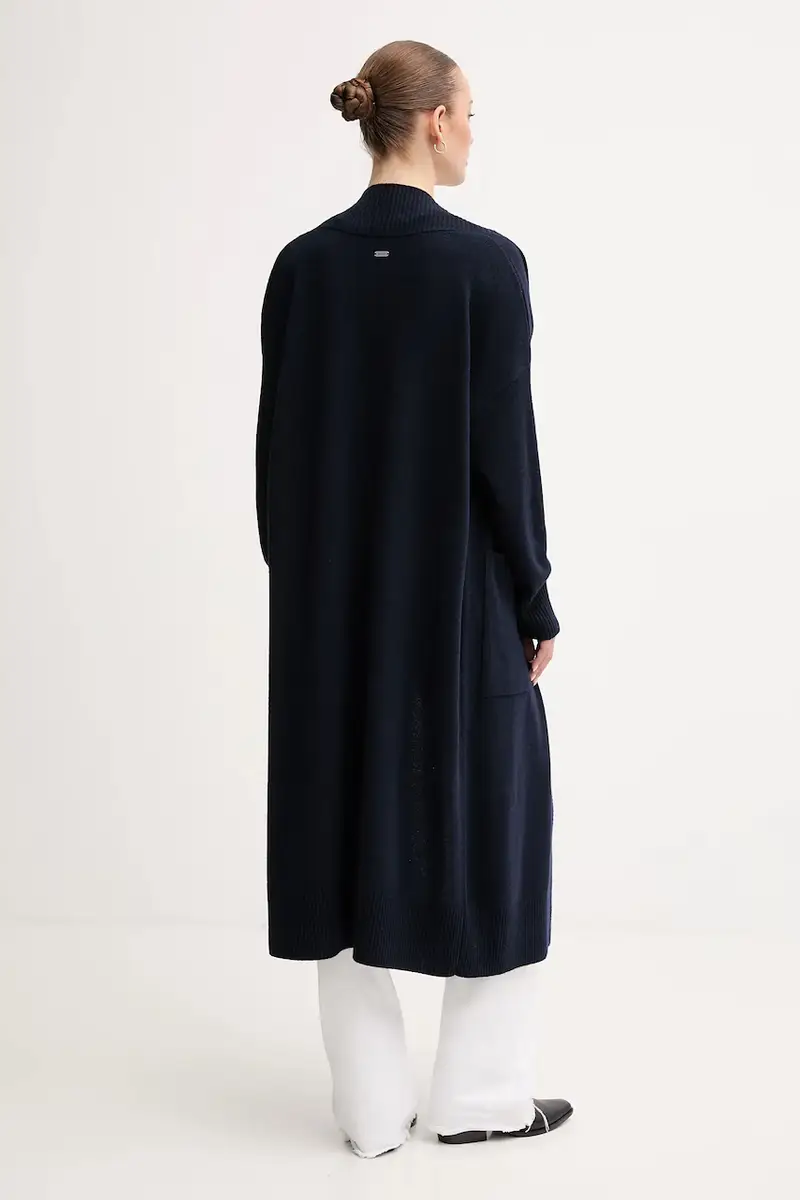 cardigan con lana LUNA colore blu navy LKN1661 miniatura 3