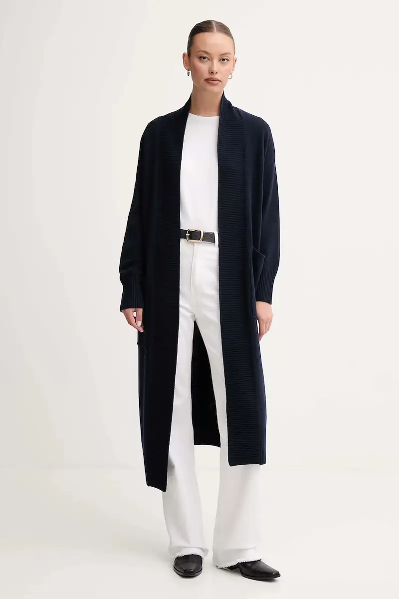 cardigan con lana LUNA colore blu navy LKN1661