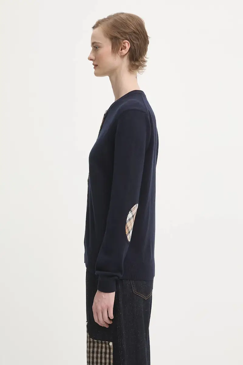 cardigan con lana Pendle Knitted Cardigan colore blu navy LKN1076NY78 miniatura 2