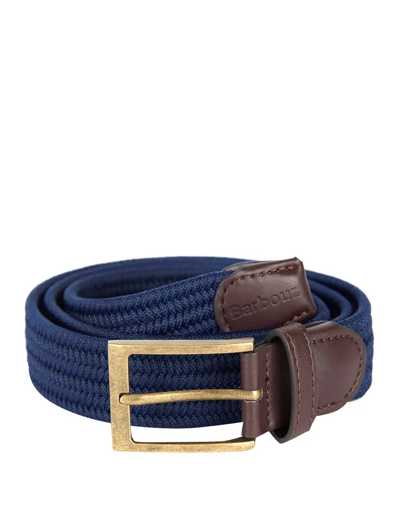 cintura barbour nevis stretch da uomo - blu