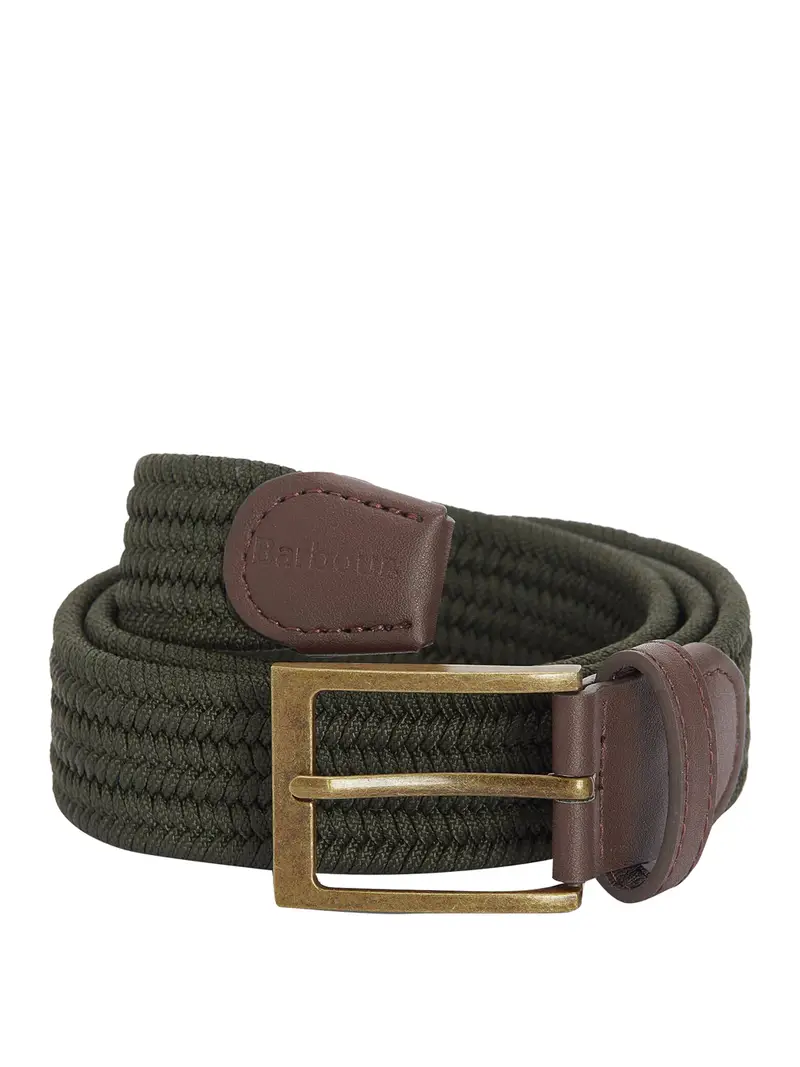 cintura barbour nevis stretch da uomo - verde