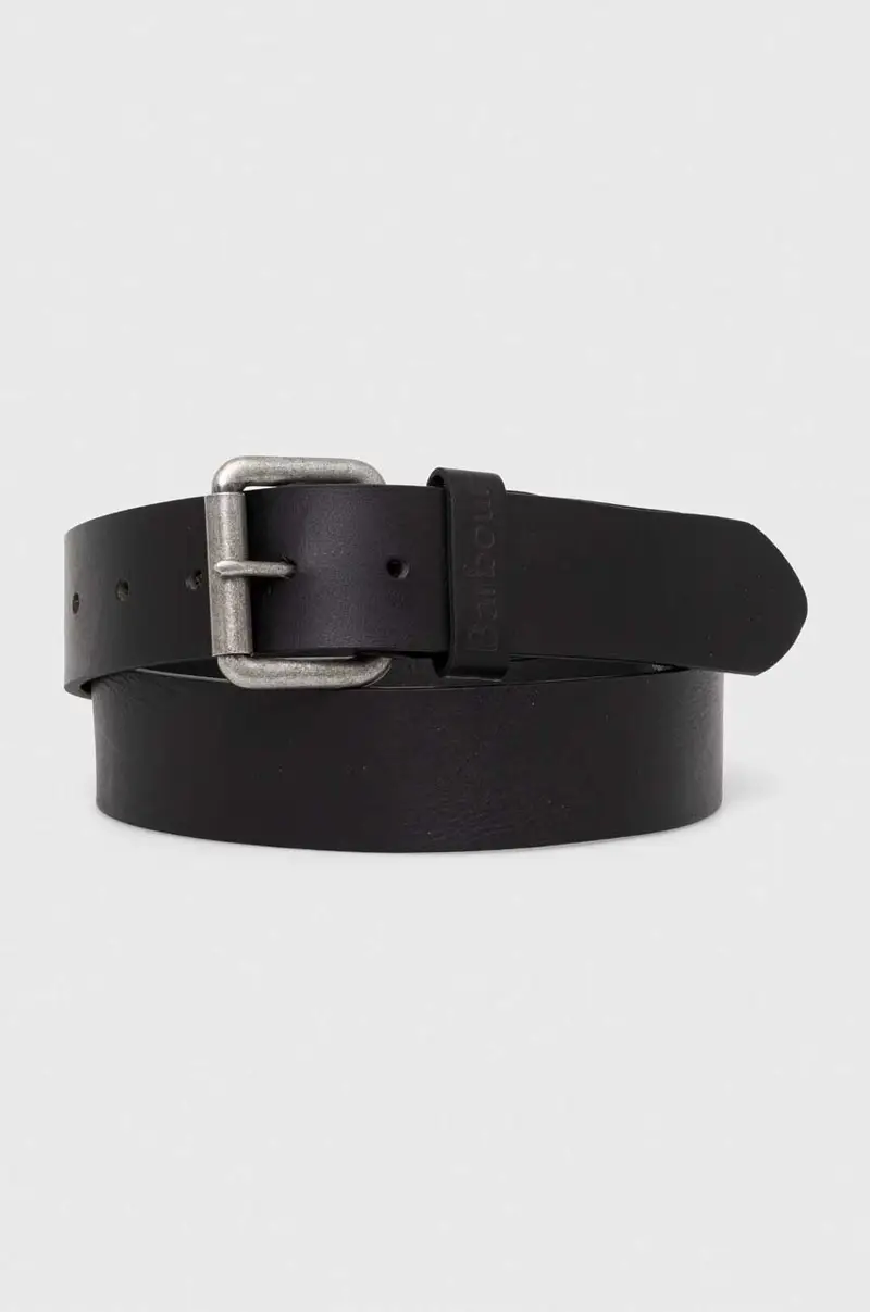 cintura in pelle uomo Nero