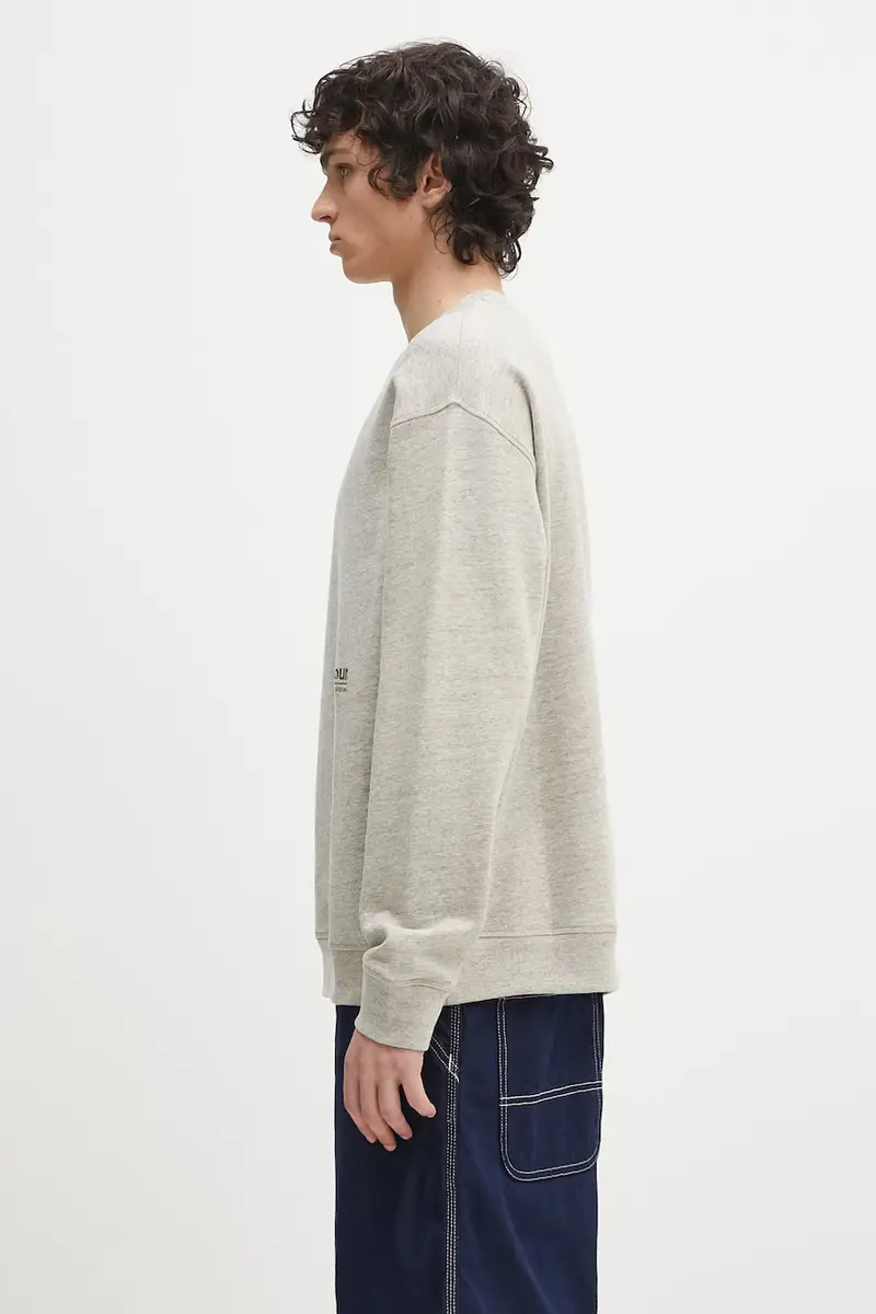 felpa Barbour Calton OS Fit Crew Sweatshirt Beige miniatura 2