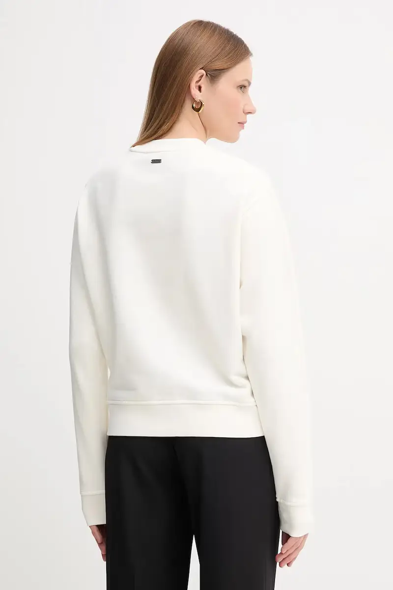 felpa in cotone donna colore beige LOL0623 miniatura 3