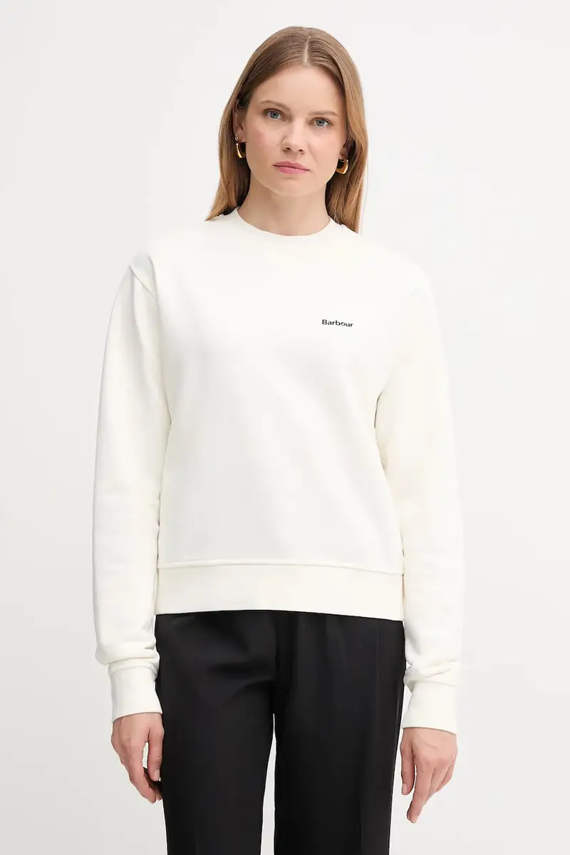 felpa in cotone donna colore beige LOL0623