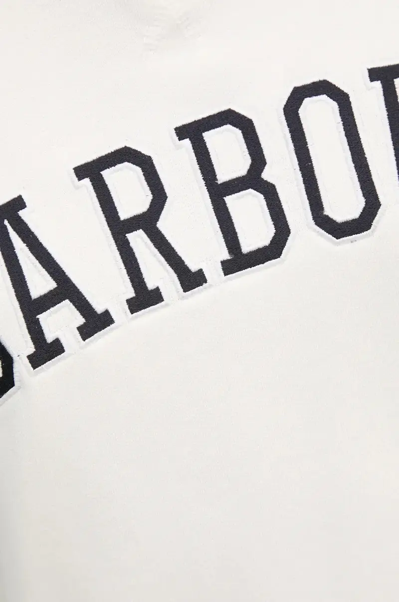 felpa in cotone donna colore bianco con applicazione LOL0591 Beige miniatura 5