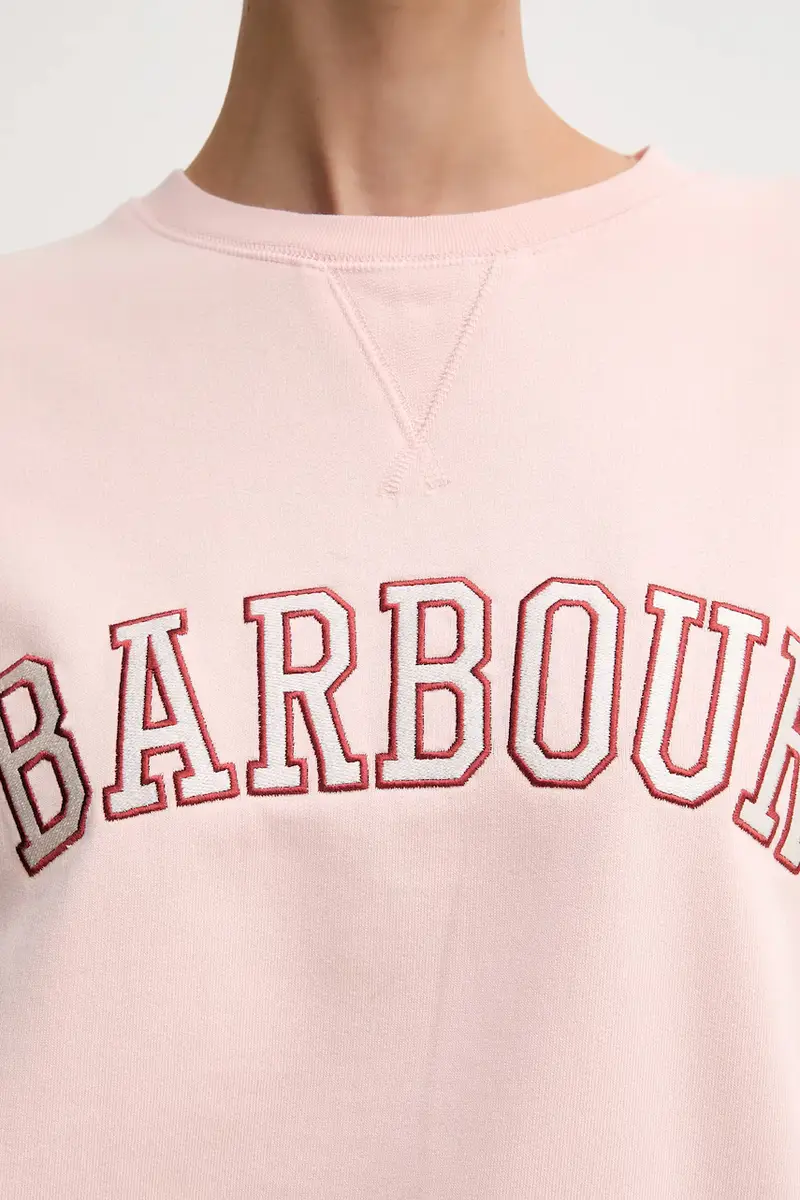 felpa in cotone donna colore bianco con applicazione LOL0591 Rosa miniatura 5