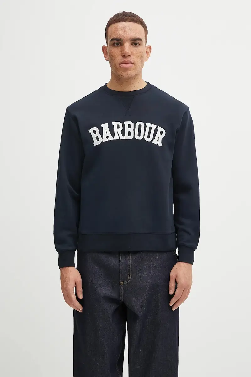 felpa in cotone donna colore blu navy con applicazione LOL0591