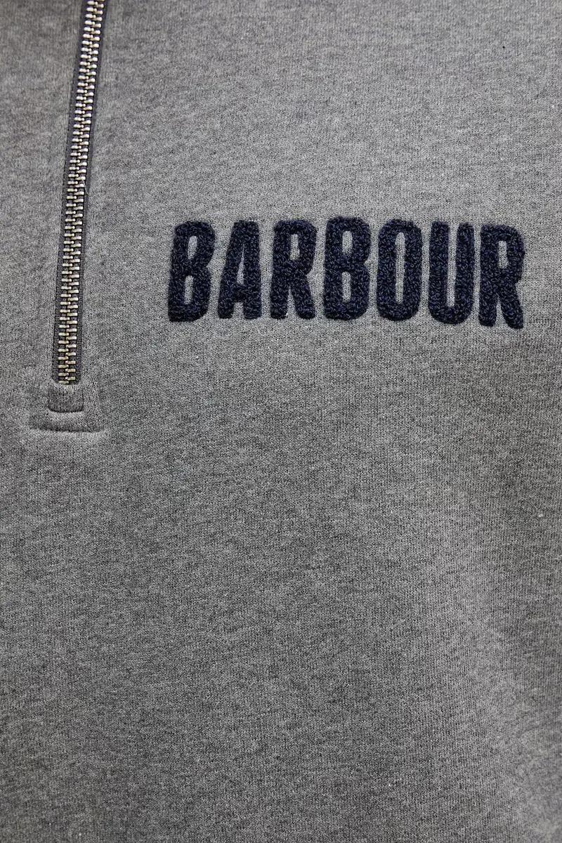 Barbour Maglia in cotone grigio per uomo miniatura 5