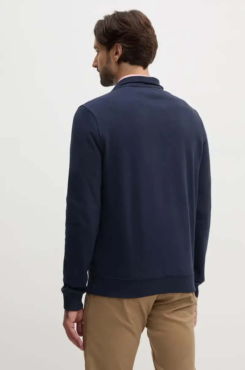 felpa in cotone uomo colore blu navy MOL0642 miniatura 3