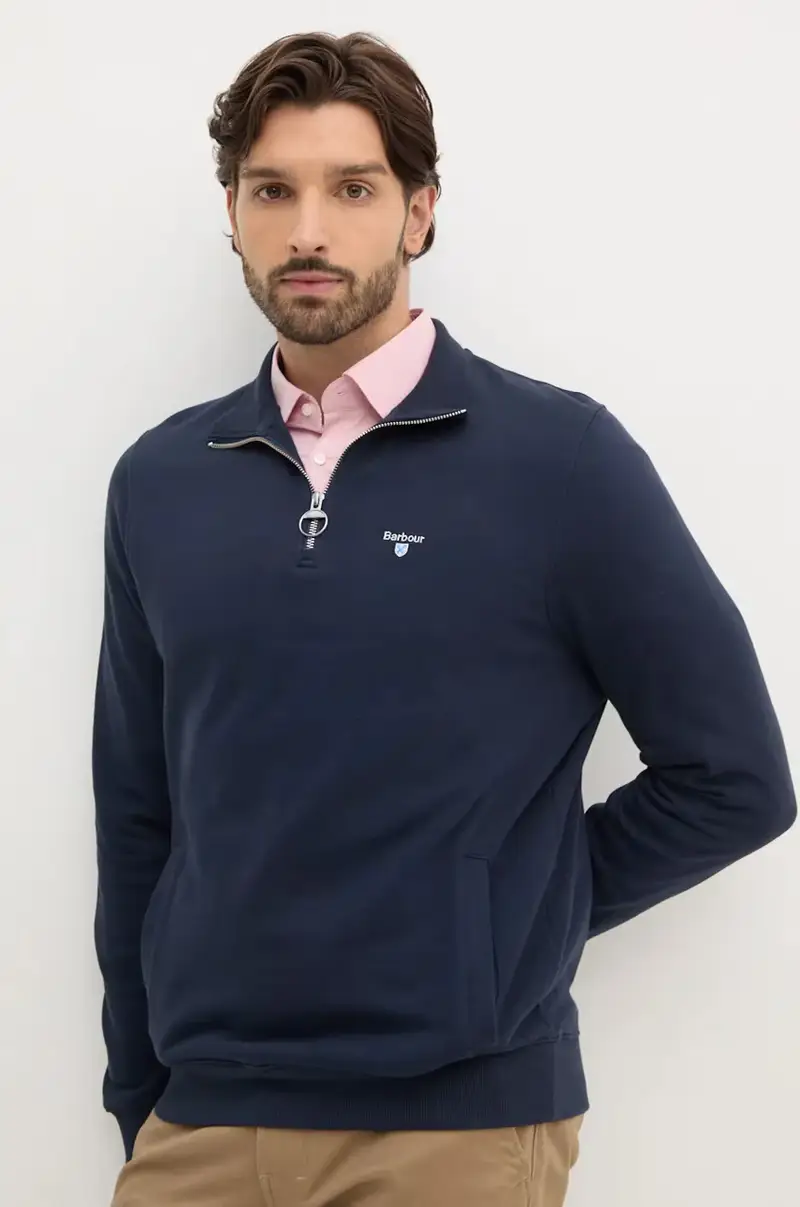 felpa in cotone uomo colore blu navy MOL0642