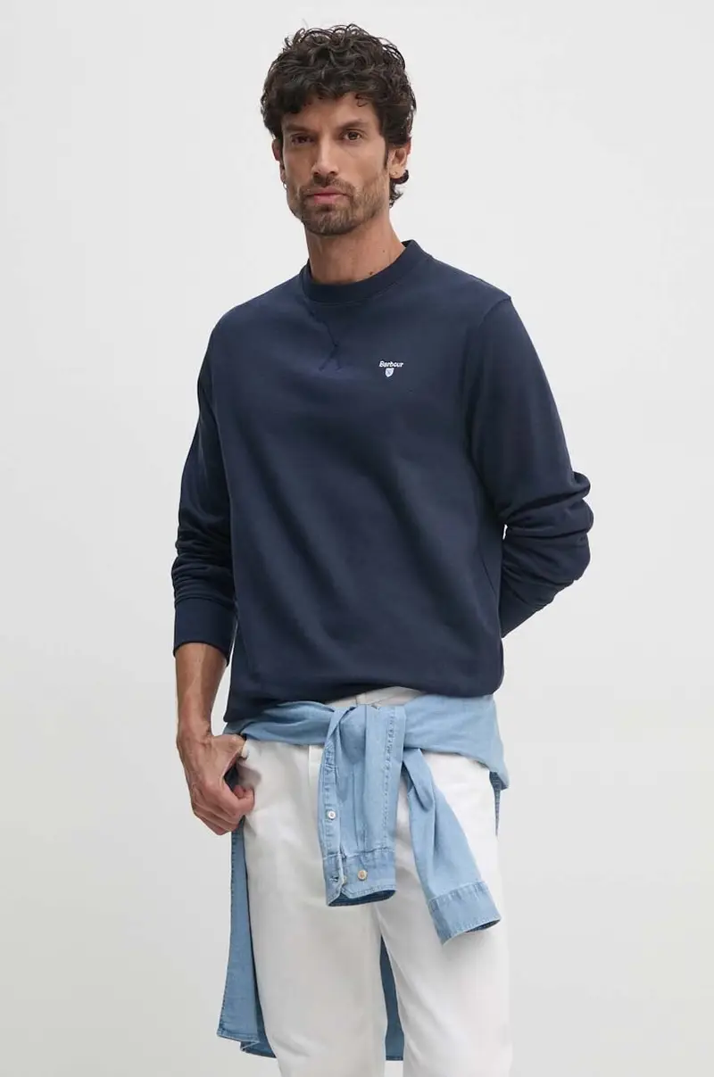 felpa in cotone uomo colore blu navy MOL0643