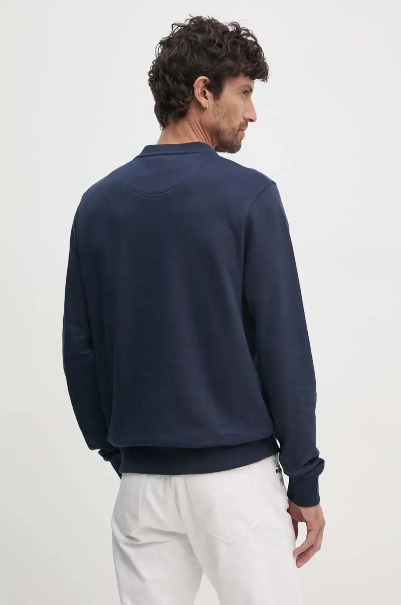 felpa in cotone uomo colore blu navy MOL0643 miniatura 3