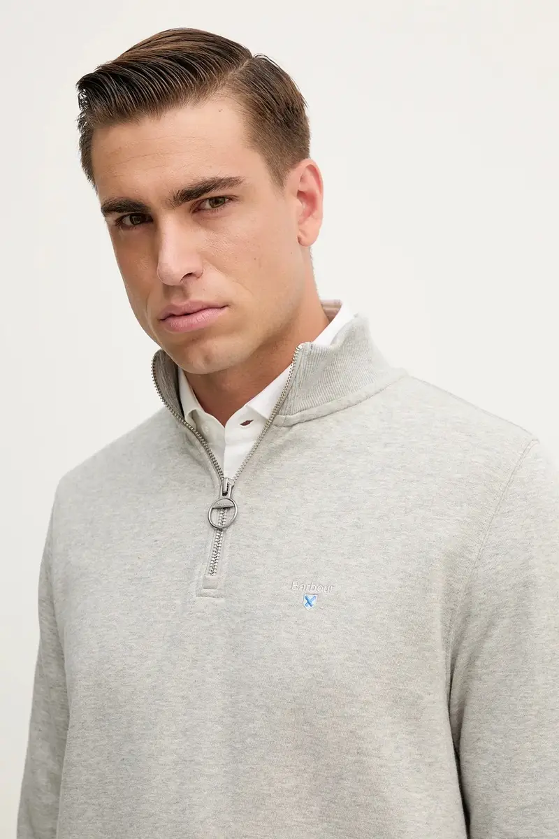 felpa in cotone uomo colore verde MOL0642 Grigio miniatura 4