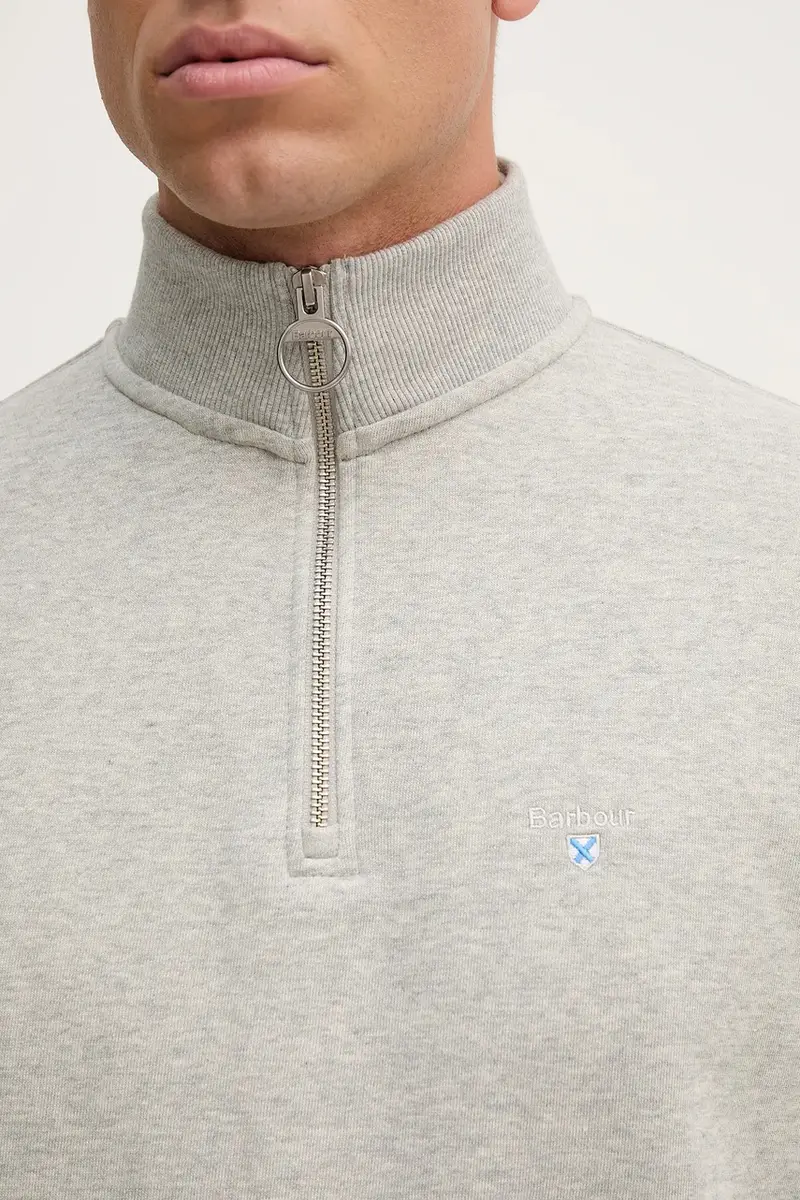 felpa in cotone uomo colore verde MOL0642 Grigio miniatura 5