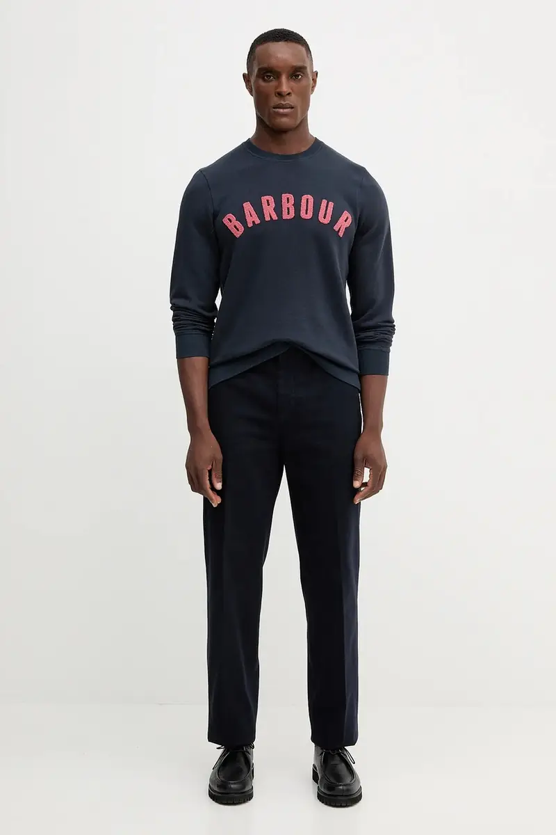 felpa uomo colore giallo Blu navy miniatura 2