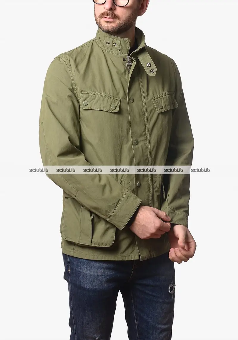 Giacca Barbour International uomo verde oliva casual Duke