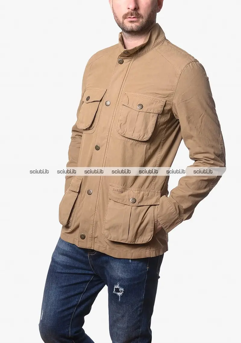 Giacca Barbour uomo beige bleached Corbridge Utility