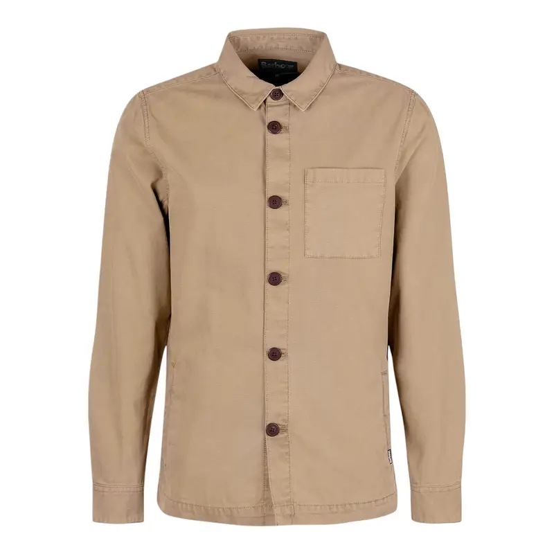 giacca barbour washed overshirt - washed stone GRAY