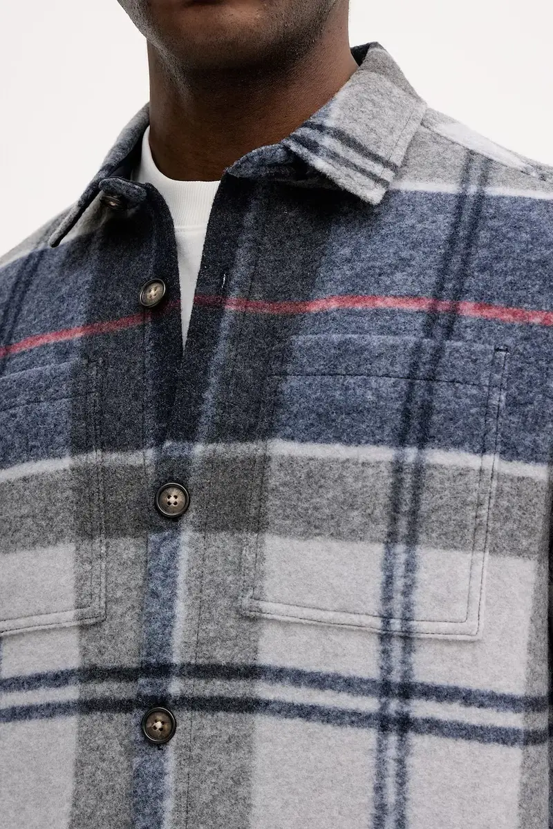 giacca camicia colore verde MOS0400 Blu navy miniatura 5