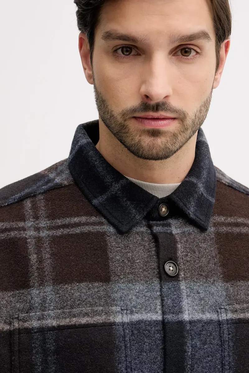 giacca camicia colore verde MOS0400 Marrone miniatura 4